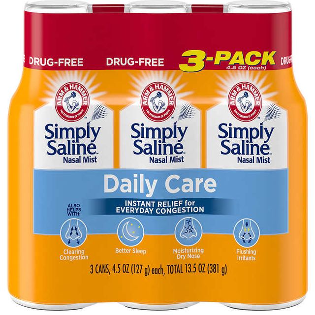 Set 3 chai xịt mũi Simply Saline Nasal Mist 381g 1